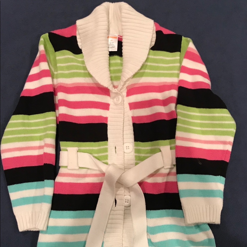 Little girls multi-color cardigan